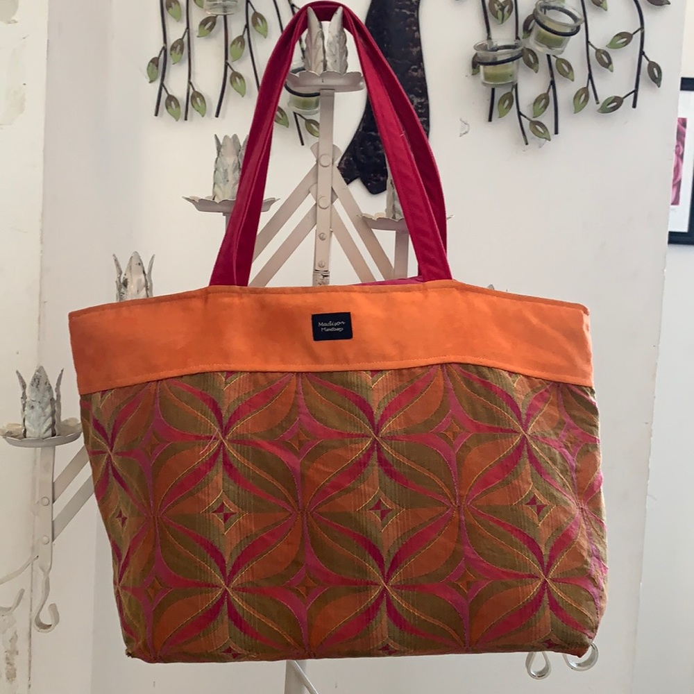 Large Madison Handbag Tote with Spring Colors